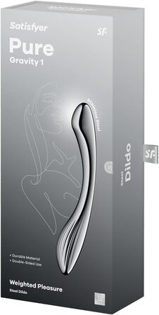 Satisfyer Pure Gravity 1: сталевий дildo для жінок з рифленням та вигинами | Інтимні іграшки для дорослих | Ергономічний дизайн, нагрівання та охолодження | Wellness-інструменти для жінок