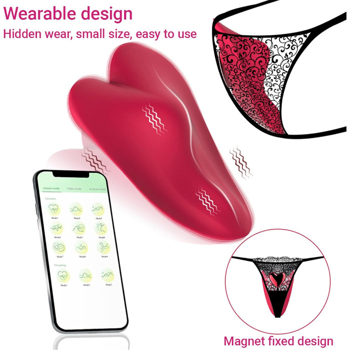 Вібратор для жінок та пар з пультом дистанційного керування, 10 режимів, Butterfly Vibrator