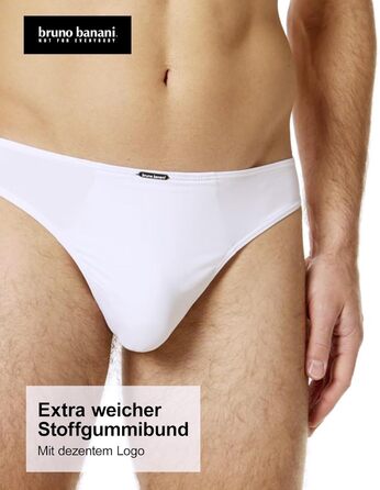 Труси чоловічі Bruno Banani 4 шт. - Мікрофібра, дихаюча тканина, низька посадка, чорний/темно-синій/червоний/білий