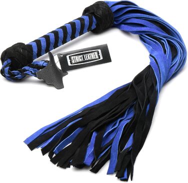 Чоловічий плетений ремінь з шкіри та замші чорного та синього кольорів