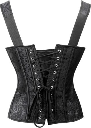 Жіночий готичний корсет-топ Kimring з жакардової тканини, чорний