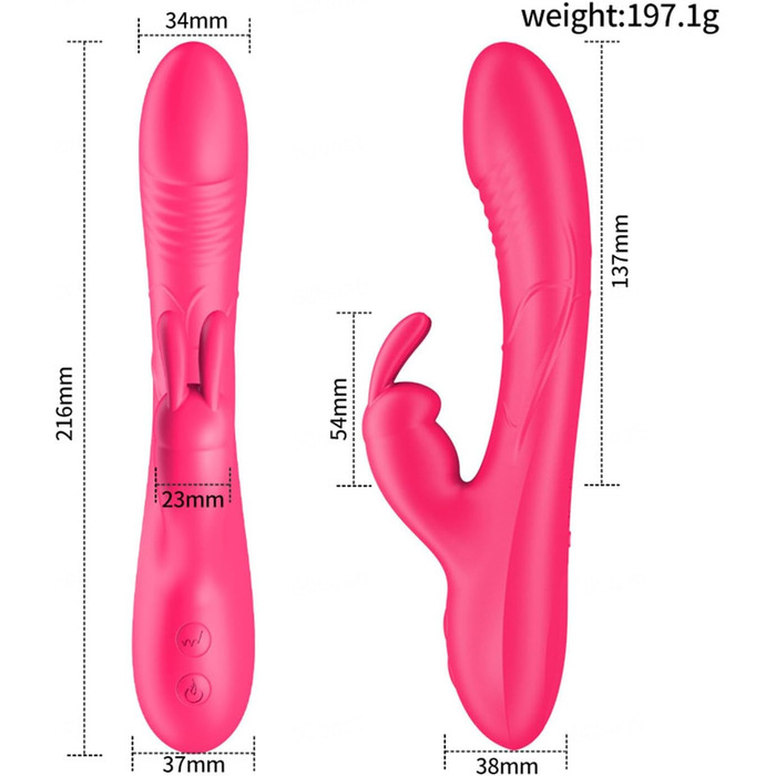 Вібратор G-Punkt, силіконовий вібратор для жінок, 10 режимів вібрації, іграшки для дорослих, кролик, фіолетовий