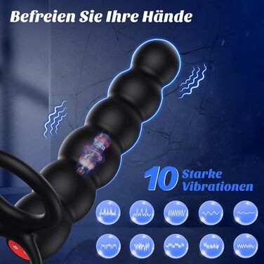 Анальний вібратор для пар, дildo-пеніс, кільце для ануса, стимуляція простати, парний вібратор для пар