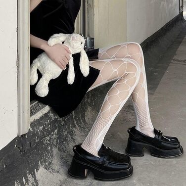 Чорні мереживні панчохи-сітки до стегон для жінок, комплект 4-6 шт.