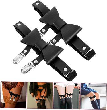 Затискач для панчіх Minkissy: регульований ремінь для ніг, стрічка-тримач, металевий, чорний