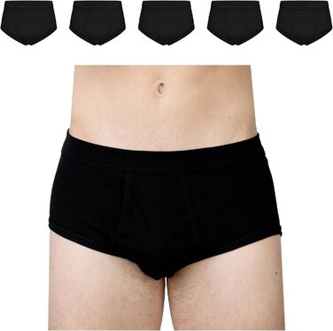 Чоловічі труси SES Feinripp, 5 шт. в упаковці, бавовна 100%, для чоловіків, м'який пояс, білі (M, чорні)