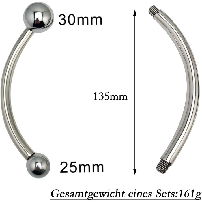 Анальний дildo з металу Doppelkopf з двома кульками, стимулятор G-точки, нержавіюча сталь