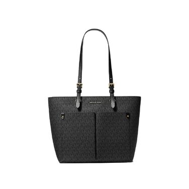 Жіноча сумка-сатчел Michael Kors Double Pocket Satch з логотипом (Black Sig)