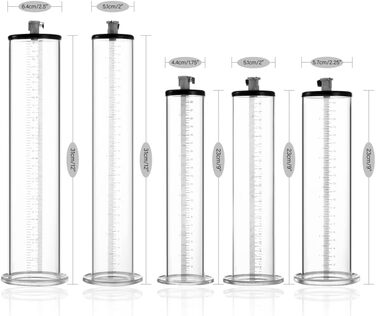 Професійна чоловіча вакуумна помпа для збільшення статевого члена з 5 розмірами силіконового шланга та набором для тренування
