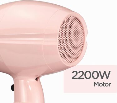 Фен для волосся BaByliss Rose Blush 5337PRE, 2200 Вт, з іонною технологією, 3 температурні та 2 швидкісні режими, рожевий
