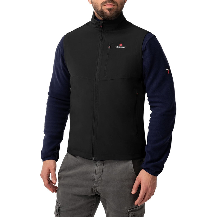 Чоловіча жилетка Softshell Höhenhorn Allalin для активного відпочинку та бігу, чорна, розмір L