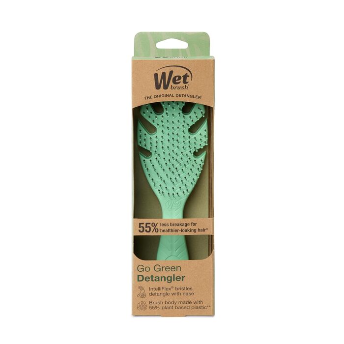 Еко-щітка для розплутування волосся Wet Brush Go Green Detangler, сіра — з м'якими щетинками IntelliFlex для всіх типів волосся