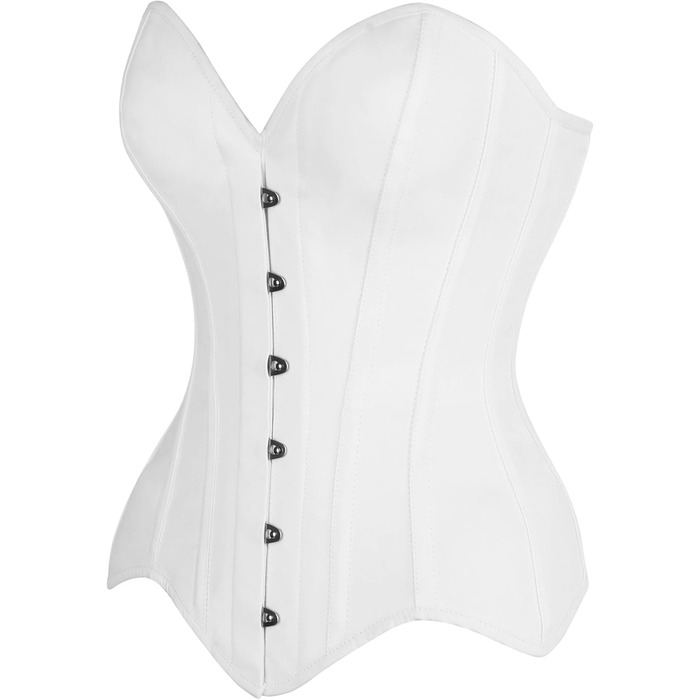Корсет Daisy Corsets жіночий, бавовна, сталеві ребра, Overbust, XL, білий