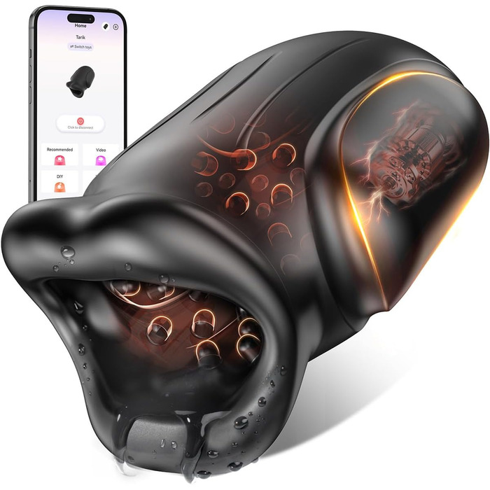 Електричний мастурбатор JFRong з 10 режимами вібрації - тренажер для чоловіків, чорний