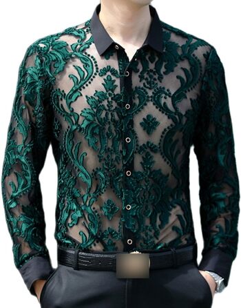 Прозора сітчаста накидка для чоловіків та жінок, сексуальна, коротка, для нічного клубу, мереживна накидка (XS, Cs24)