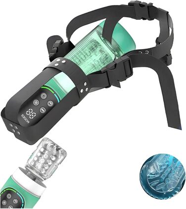 Електричний мастурбатор для чоловіків: чаша з функцією Blowjob, Strapon, насос, вібрація, телескопічна ручка, набір секс-іграшок