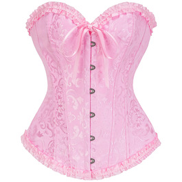 Корсет для жінок - бюстгальтер-корсет, шнурівка, талія, спідня білизна, рожевий, розмір S