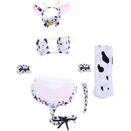 Костюм горничної JasmyGirls: сексуальний сет з мереживом, леопардовий бюстгальтер та трусики, стиль аніме, для дорослих