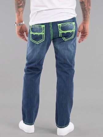 Чоловічі джинси Rock Creek Denim M33 з товстими швами, сині (31W / 32L, Rc-2271)