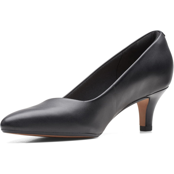 Жіночі туфлі-човники Clarks Linvale Jerica, натуральна чорна шкіра, розмір 42.5 EU (широка колодка)