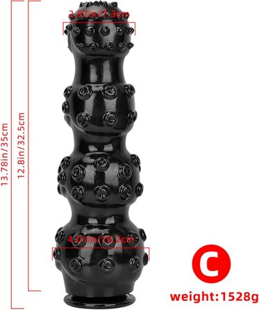 Анальний плагін XXL з сильним присоском та кулями для ануса, стимуляція G-точки, вагінальний/анальний масаж, іграшки для дорослих, лак (Чорний)