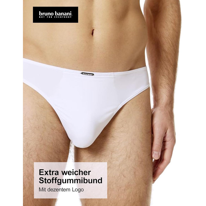 Труси чоловічі Bruno Banani 4 шт. - Мікрофібра, дихаюча тканина, низька посадка, чорний/темно-синій/червоний/білий