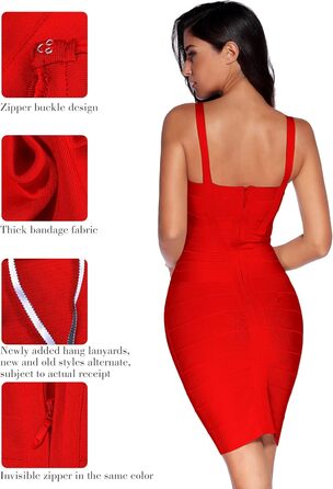 Сукня-боді Bodycon з віскози Meilun без рукавів, червона/для відпочинку, однотонна (Getaway Solids)