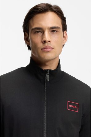 Чоловіча куртка на блискавці HUGO Laze Zip Jacket чорна, розмір XL