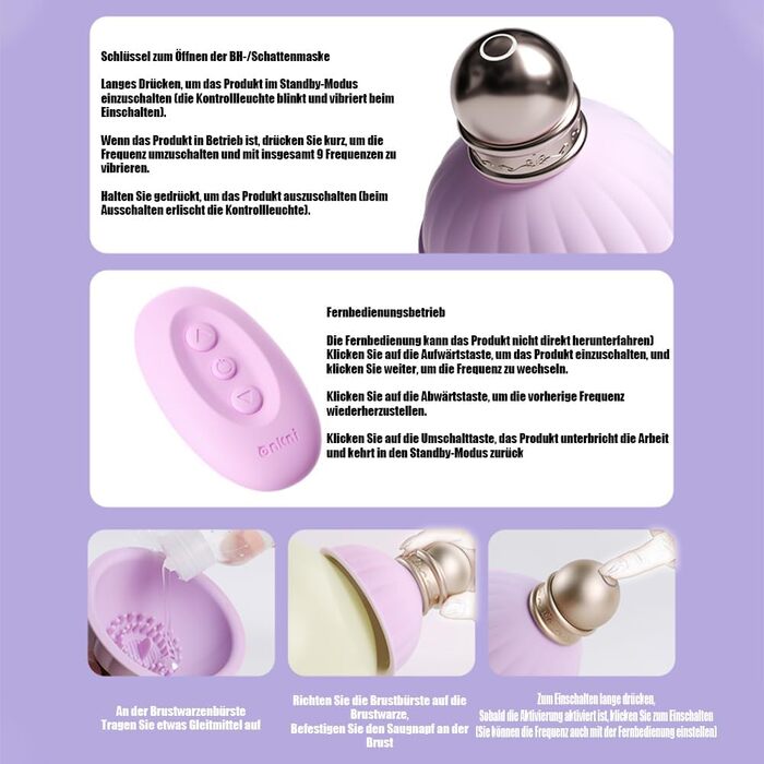 Вібратор для сосків Lmgoc з функцією лизання язиком, 9 режимів, масажер для клітора, електричний масажер грудей, збільшення грудей, секс-іграшка для жінок