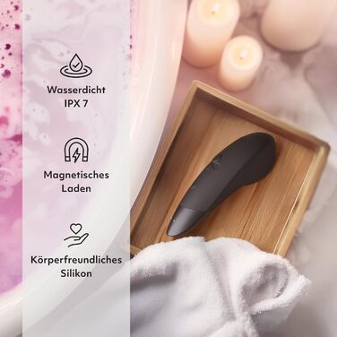 Womanizer Enhance 2 в 1: вібратор клітора та соска для жінок | Стимулятор з функцією всмоктування | Іграшка для дорослих, водонепроникна, акумуляторна | Чорний