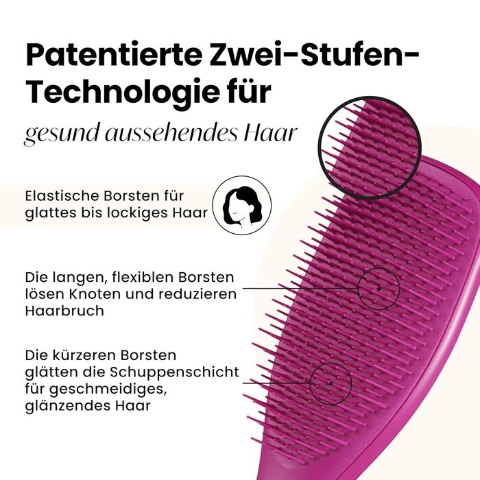 Щітка для волосся Tangle Teezer Ultimate Detangler для вологого та сухого волосся, розплутувальна щітка для всіх типів волосся, Raspberry Pink