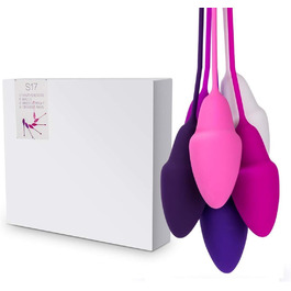 JIELUO Набір тренувальних кульок для підсилення м'язів тазу - 6 шт. для жінок. Тренування м'язів тазу, контроль сечовипускання, сили та координації. Силіконовий тренажер для жінок