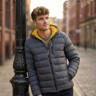 Чоловіча утеплена куртка Calvin Klein San Gabriel 2026 з жаккардового тканого матеріалу, колір Charcoal, розмір XL