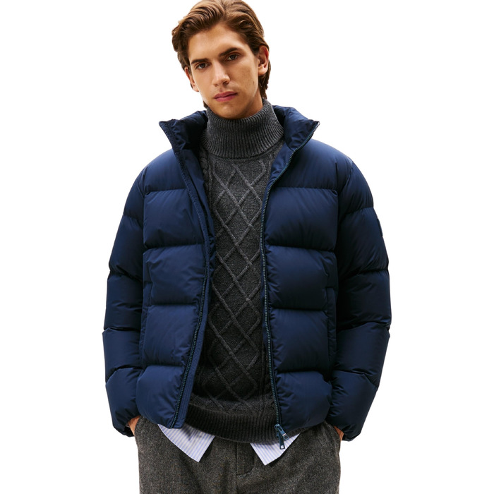Чоловіча пуховика Tommy Hilfiger Down Stand з коміром-стійкою, XXL, колір Blue (Desert Sky)
