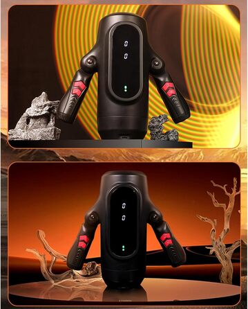 Електричний мастурбатор для чоловіків з LCD-дисплеєм, 9 режимів насосу та 5 режимів вібрації