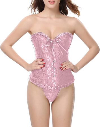 Корсет бюстгальтер готичний бурлеск: чорний рожевий корсет для жінок, бюстгальтер-корсет, талія, повний об'єм