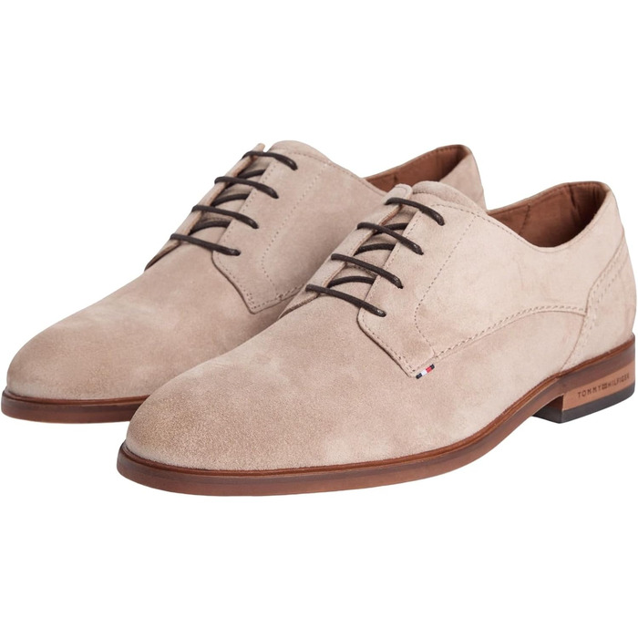 Чоловічі туфлі Derby Tommy Hilfiger Suede Dress Shoe (FM0FM05776) із замші, бежеві (Coastal Taupe), розмір 43 EU