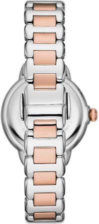 Чоловічий браслет Emporio Armani зі сталі та шкіри з розкладним замком, чорний