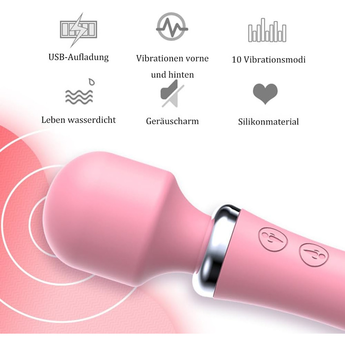 Масажер вібраційний Jpscor для жінок, 2-в-1, електричний, 10 режимів, для дорослих