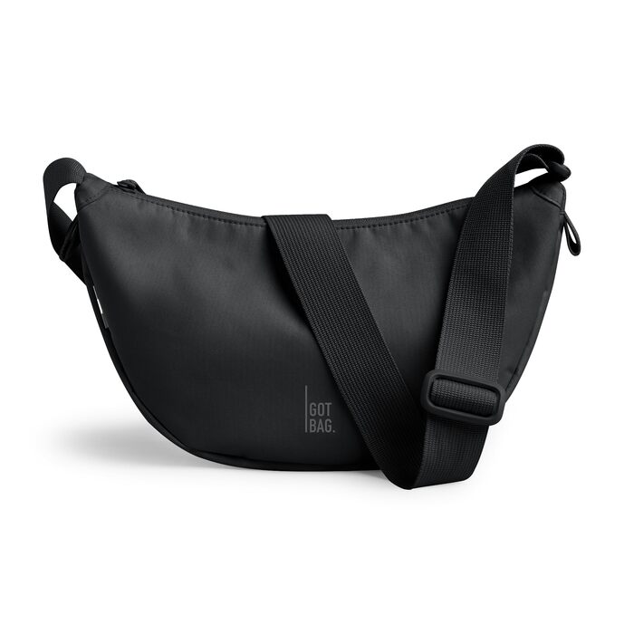 Водонепроникна сумка-кросбоді GOT BAG Moon Bag у формі півмісяця з регульованим ременем, Black Monochrome