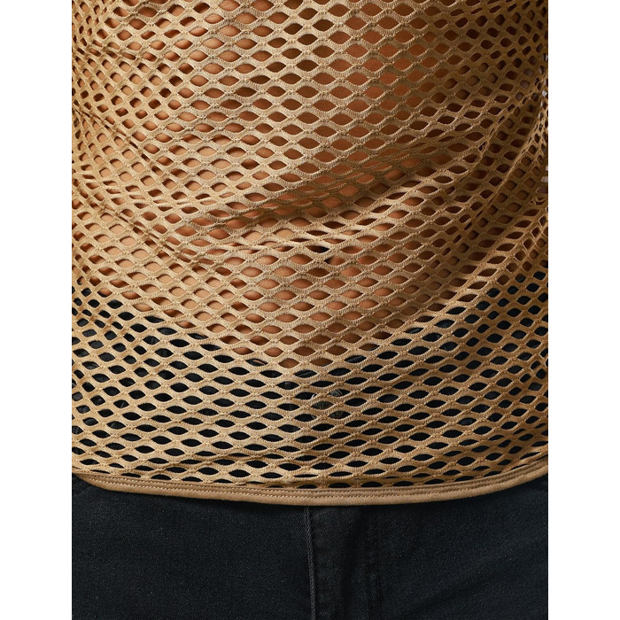 Чоловіча сітка JOGAL Mukel прозора сорочка з короткими рукавами, під сорочку (S, Коричневий)