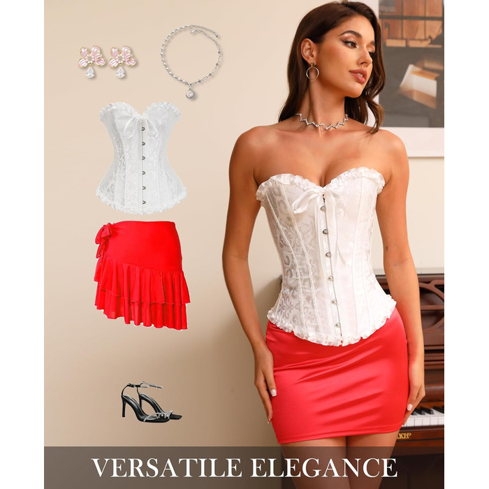 Корсет для жінок - бюстєль-корсет, топ, повна грудь, корсаж, шнурівка, талія, спідня білизна, чорний, розмір S