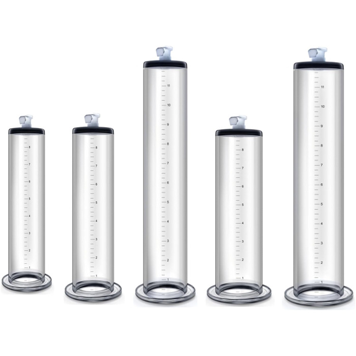 Прозоре трубкове з'єднання NAIXBTY для пеніс-помп з шкалою. Заміна для збільшення пеніса, покращення ерекції. Аксесуар для чоловічих інтим-іграшок (9 * 1.75inch)