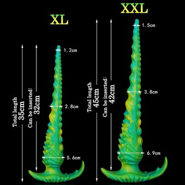 Анальний дилда MACQIU з щупальцями, екстремально велика, для чоловіків та жінок