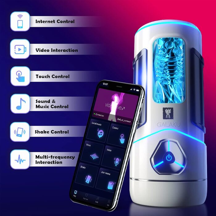 Електричний вібратор для чоловіків YcsLust з керуванням через додаток, 10 режимів вібрації та інтерактивні розваги