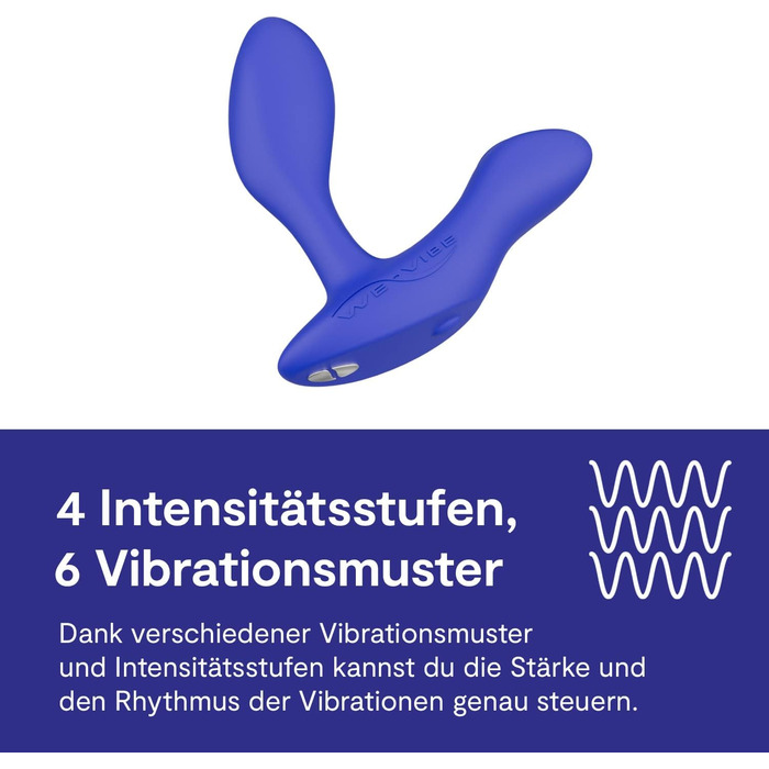 We-Vibe Vector: Масажер простати та перинеума для чоловіків - анальний секс-іграшка з пультом дистанційного керування - Bluetooth, силікон, блакитний