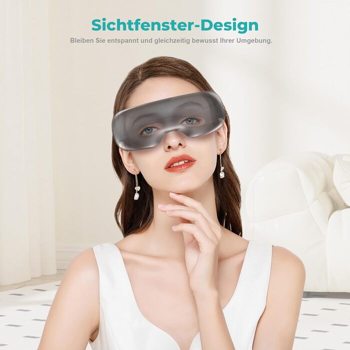 Масажер для очей Eyecloud Vision з підігрівом, Bluetooth-музикою та повітряним компресійним масажем для зняття втоми та сухості очей