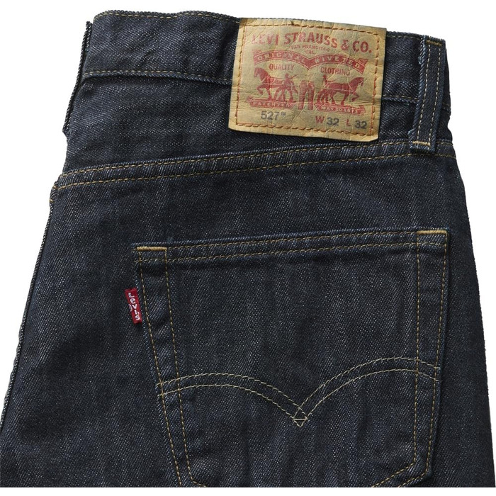 Чоловічі джинси Levi's 527 Slim Boot Cut, темно-сині (Dark Indigo Worn), розмір 32W / 30L