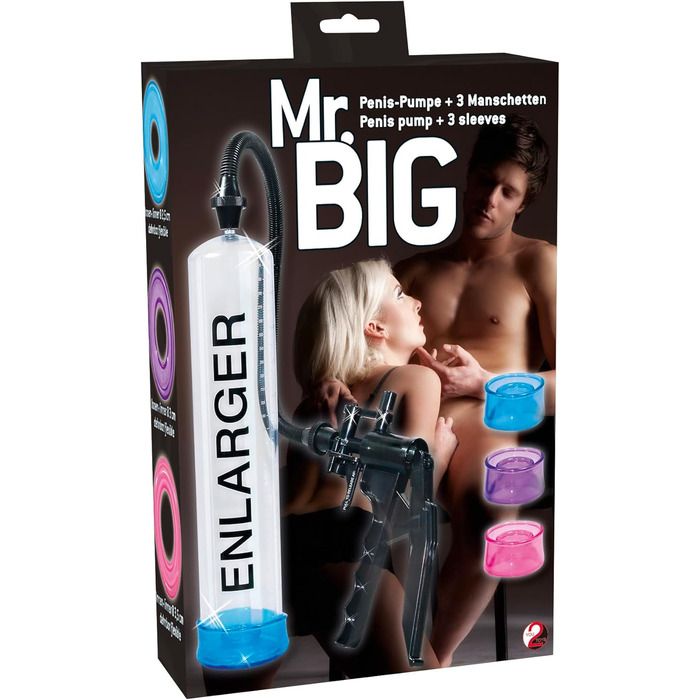 Насос для збільшення статевого члена Mr. Big You2Toys - 6-частинний комплект з вимірювальною шкалою, інтенсивна стимуляція