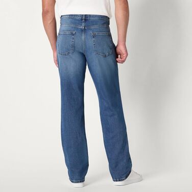 Чоловічі джинси Amazon Essentials Relaxed Fit, класичний середній синій колір, низька розтяжність, 36W / 32L